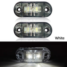 Load image into Gallery viewer, 2PCS 12V 24V LED Side Marker Lights Warning Tail Light Auto Car External Lights Trailer Truck Lorry Yellow Orange White Red