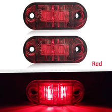 Load image into Gallery viewer, 2PCS 12V 24V LED Side Marker Lights Warning Tail Light Auto Car External Lights Trailer Truck Lorry Yellow Orange White Red