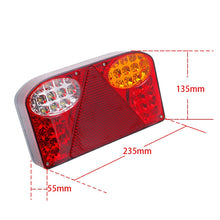 Load image into Gallery viewer, 2PCS 12V LED Car Truck Tail Light Rear Brake Light Turn Signal Lamp Indicator For Van Lorry Trailer Reverse Stop Lamp Taillight