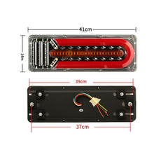 Load image into Gallery viewer, 2PCS 24V Waterproof Universal Truck LED Rear Taillight Boat RV Caravan Van Flow Steering Brake Reversing Traffic Fog Lamp