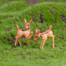 Load image into Gallery viewer, 2PCS Artificial Mini Sika Deer Giraffe Fairy Garden Miniatures Gnomes Moss Terrariums Resin Crafts Figurines Home Decoration