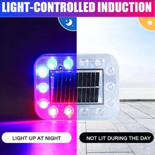 Load image into Gallery viewer, 2PCS anti-tail strobe Light Warning Light Flashing Taillight Truck Lamp Seven Color Waterproof for Magnet Switch Solar Energy