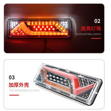 Load image into Gallery viewer, 2Pcs 12V/24V Car Trailer Trucks Tail lights Car LED Rear Tail Light Running Turn Signal Rear Lamps Lorry Bus Taillight Parts
