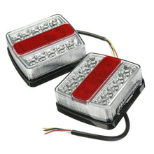 Load image into Gallery viewer, 2Pcs Rear LED Submersible Trailer Tail Lights Kit 12V 15LED Boat Marker Truck Waterproof Lamps Universal for Campers Taillights
