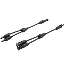 Load image into Gallery viewer, 2Y Branch parallel connection 30A 1000V Electrical Solar Connector Photovoltaic 2pcs solar Panel Cable Wire Connector