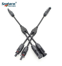 Load image into Gallery viewer, 2Y Branch parallel connection 30A 1000V Electrical Solar Connector Photovoltaic 2pcs solar Panel Cable Wire Connector