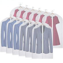 Load image into Gallery viewer, 5pcs/set Garment Bags Clothes Covers Protecting Dusts Plastic Garment Bags Hanging Clothes Bags with Zipper for Closet Clothes Storage