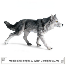 Load image into Gallery viewer, Simulation of wild animals grey wolf series PVC model toys