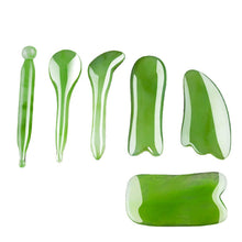 Load image into Gallery viewer, Beauty Bar Facial Eye Meridian Scrapping Plate Point Massage Beeswax Resin Pull Tendons Set