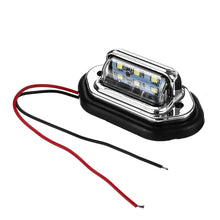 Load image into Gallery viewer, 2pcs 12V 24V Waterproof 6 LED Car License Plate Light Signal Tail Light Lamp Boat Truck Trailer SUV VAN Caravan Waterproof