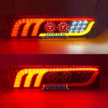 Load image into Gallery viewer, 2pcs LED Truck Tail Lights12V/24V super bright Trailer Brake Lights Rear Dynamic Running Turn Signal Reverse Lamp Lorry Taillig