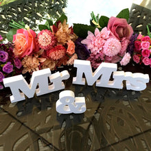 Load image into Gallery viewer, 3 Pcs/set Wedding Decorations Letter Mr & Mrs Decor Props Just Married Wedding Events Party DIY Decoration Supplies Wedding Sign