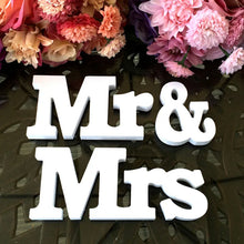 Load image into Gallery viewer, 3 Pcs/set Wedding Decorations Letter Mr & Mrs Decor Props Just Married Wedding Events Party DIY Decoration Supplies Wedding Sign