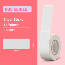 Load image into Gallery viewer, 3 Rolls/Box Phomemo White/Transparency Thermal Label D30 Paper Sticker BPA-Free for D30 Portable Self-adhesive Label Printer