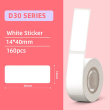 Load image into Gallery viewer, 3 Rolls/Box Phomemo White/Transparency Thermal Label D30 Paper Sticker BPA-Free for D30 Portable Self-adhesive Label Printer