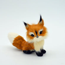 Load image into Gallery viewer, 3 Styles Mini Squatting Fox Model Cute Simulation Brown Fox Home Decoration Wedding Birthday Gift Plush Figures Craft Miniatures