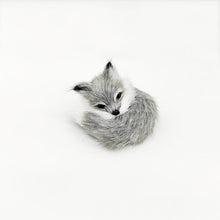 Load image into Gallery viewer, 3 Styles Mini Squatting Fox Model Cute Simulation Brown Fox Home Decoration Wedding Birthday Gift Plush Figures Craft Miniatures