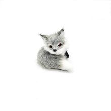 Load image into Gallery viewer, 3 Styles Mini Squatting Fox Model Cute Simulation Brown Fox Home Decoration Wedding Birthday Gift Plush Figures Craft Miniatures