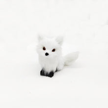 Load image into Gallery viewer, 3 Styles Mini Squatting Fox Model Cute Simulation Brown Fox Home Decoration Wedding Birthday Gift Plush Figures Craft Miniatures
