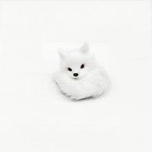 Load image into Gallery viewer, 3 Styles Mini Squatting Fox Model Cute Simulation Brown Fox Home Decoration Wedding Birthday Gift Plush Figures Craft Miniatures