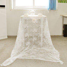 Load image into Gallery viewer, 300*150CM White Lace Fabric For Table Cover Lace Decorative Tablecloth Dining Cloth Textile Wedding Party Home Decor