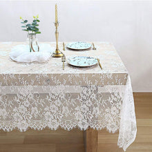 Load image into Gallery viewer, 300*150CM White Lace Fabric For Table Cover Lace Decorative Tablecloth Dining Cloth Textile Wedding Party Home Decor