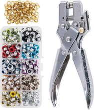 Load image into Gallery viewer, 300/540 Sets 5mm Multi-Color Metal Eyelets Grommets Kit with Installation tools, for Leather, Canvas, Shoes, Belts, Bags, Crafts