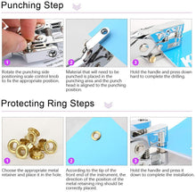 Load image into Gallery viewer, 300/540 Sets 5mm Multi-Color Metal Eyelets Grommets Kit with Installation tools, for Leather, Canvas, Shoes, Belts, Bags, Crafts