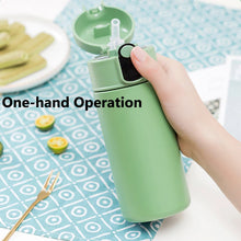Load image into Gallery viewer, 316 Stainless Steel Vacuum Flask Display Temperature Straw Portable Thermos Cup Girl Children Cute 420ML 520ML 600ML termo café