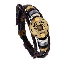 Load image into Gallery viewer, Ornament Beaded 12 Constellation Cattle Leather Bracelet Personalized Birthday Gifts Woven Adjustable Trendy Leather Bracelet