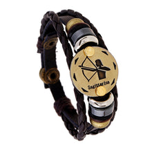Load image into Gallery viewer, Ornament Beaded 12 Constellation Cattle Leather Bracelet Personalized Birthday Gifts Woven Adjustable Trendy Leather Bracelet