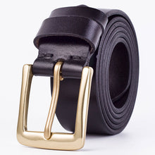 Load image into Gallery viewer, Youth Pin Buckle Casual Pure Copper First Layer Pants Belt Men's Leather Belt