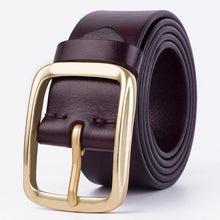 Load image into Gallery viewer, Youth Pin Buckle Casual Pure Copper First Layer Pants Belt Men's Leather Belt