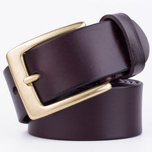 Load image into Gallery viewer, Youth Pin Buckle Casual Pure Copper First Layer Pants Belt Men's Leather Belt