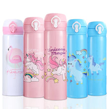 Load image into Gallery viewer, 350ML Children's Thermos Bottle Unicorn Water Bottle For Children Stainless Steel Drinkware School Water Bottle For Girls Kids