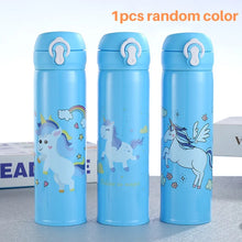 Load image into Gallery viewer, 350ML Children's Thermos Bottle Unicorn Water Bottle For Children Stainless Steel Drinkware School Water Bottle For Girls Kids