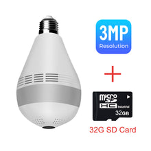 Load image into Gallery viewer, 360 ° Fisheye Draadloze Panoramisch Wifi Camera 3/5MP Home Security Ip Camera Verlichting Nachtzicht Twee Audio Licht lamp Wifi Camera