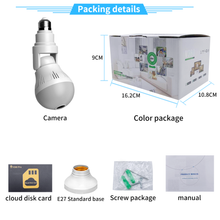 Load image into Gallery viewer, 360 Wifi Panorama Camera Lamp 3MP Panoramisch Night Vision Two Way Audio Home Security Video Surveillance Fisheye Lamp Wifi Camera