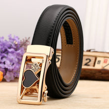 Load image into Gallery viewer, Women's Leather Belt Casual Versatile Double-Sided Two-Layer Lychee Pattern Comfort Click Belt
