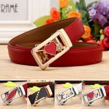Load image into Gallery viewer, Women's Leather Belt Casual Versatile Double-Sided Two-Layer Lychee Pattern Comfort Click Belt