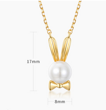 Load image into Gallery viewer, Women's Necklace Rabbit Sterling Silver S925 Silver Plated Shell Choker Gift for Girls