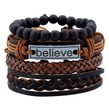 Load image into Gallery viewer, Men's Cattle Leather Bracelet European and American Vintage Weave DIY Leather Bracelet