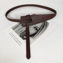 Load image into Gallery viewer, Designer Belts for Women High Quality Knot Soft Pu Leather Long Cummerbunds Wide Coat Ceinture Femme Dress Waistband Cintos