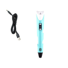 Load image into Gallery viewer, 3D Pen 3D DIY Drawing Pen With LCD Screen Compatible PLA Filament Toys Safe 3D Pen for Children Kids Christmas Birthdy Gift