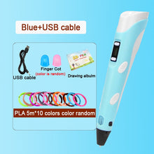 Load image into Gallery viewer, 3D Pen DIY Drawing Pen With LCD Screen Compatible PLA Filament Toys Safe Paiting for Children Kids Christmas Birthday Gift