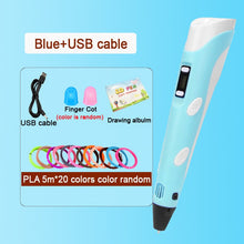 Load image into Gallery viewer, 3D Pen DIY Drawing Pen With LCD Screen Compatible PLA Filament Toys Safe Paiting for Children Kids Christmas Birthday Gift