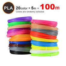 Load image into Gallery viewer, 3D Pen Filament 100m x 20 color Printing Material PLA 1.75mm Plastic Refill for 3D Impresora Drawing Printer Pen for Child