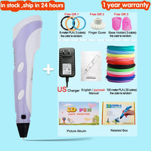 Load image into Gallery viewer, 3D Pen for Children 3D Drawing Printing Pen with LCD Screen Compatible PLA Filament Toys for Kids Christmas Birthday Gift