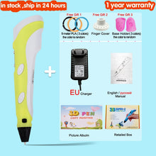 Load image into Gallery viewer, 3D Pen for Children 3D Drawing Printing Pen with LCD Screen Compatible PLA Filament Toys for Kids Christmas Birthday Gift