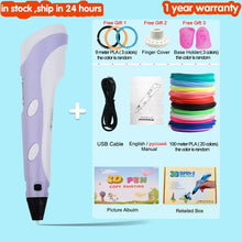 Load image into Gallery viewer, 3D Pen for Children 3D Drawing Printing Pen with LCD Screen Compatible PLA Filament Toys for Kids Christmas Birthday Gift
